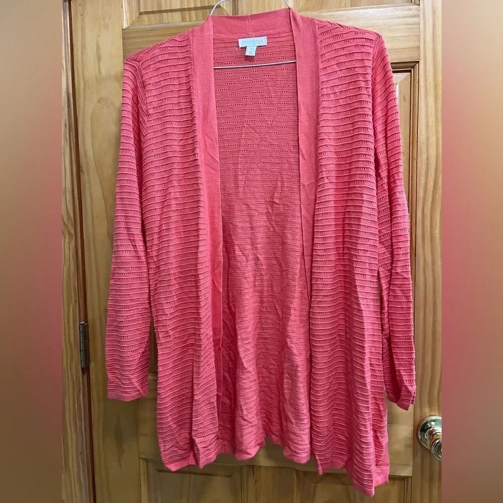 Charter Club beautiful size M coral cardigan